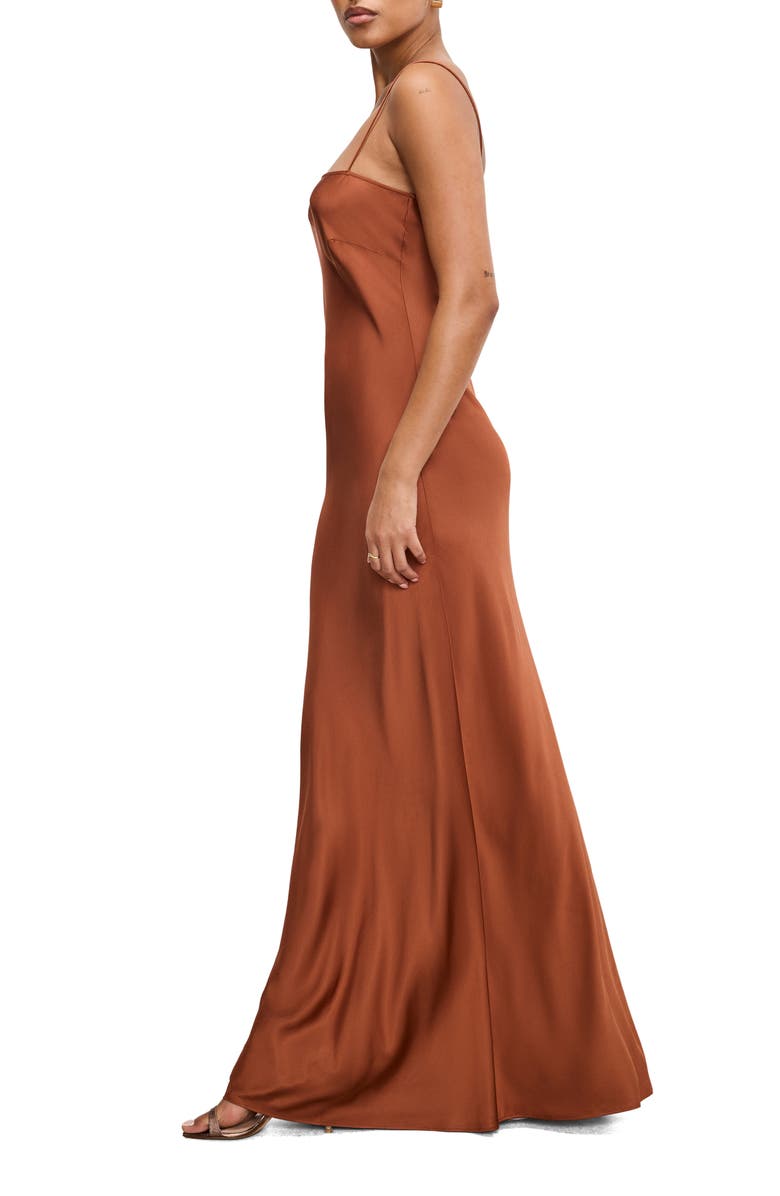 Good American Satin Maxi Slipdress, Alternate, color,