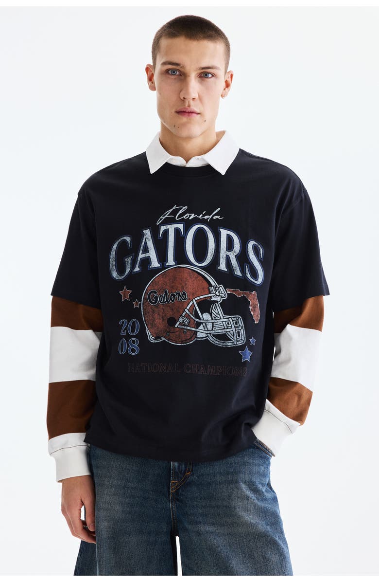 H&M Loose Fit T-shirt, Alternate, color, Black/Florida Gators