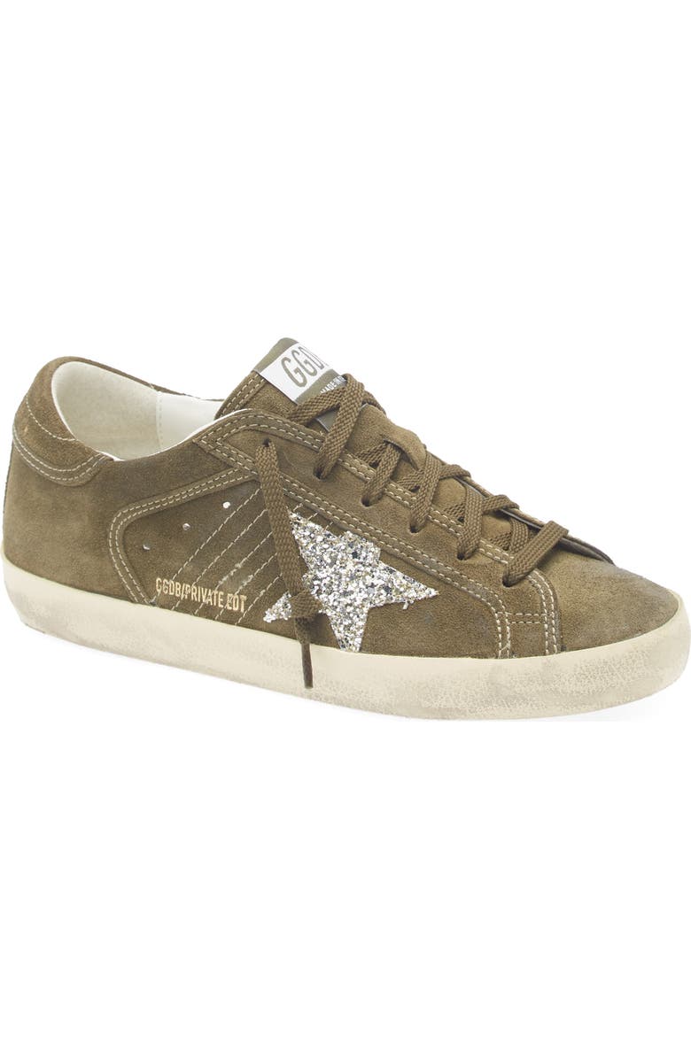 Golden Goose Super-Star Low Top Sneaker, Main, color, Green/ Platinum