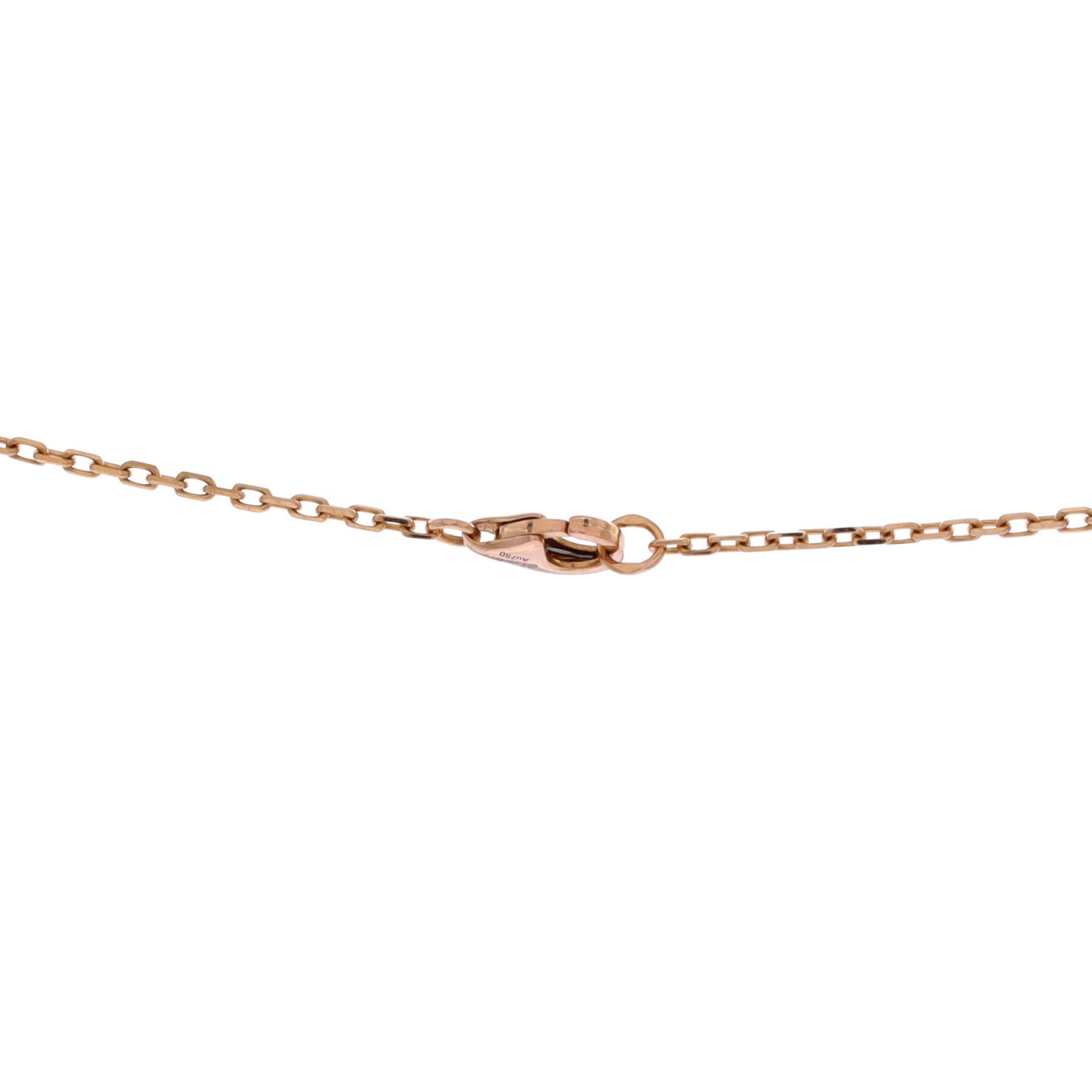 Love Interlocking Pave Necklace 18K Rose Gold and Diamonds, Alternate, color, Metallic Gold