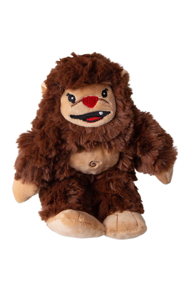 SnugArooz Young Billy the Big Foot, Plush Dog Toy, Squeaks & Crinkles, Alternate, color, Brown