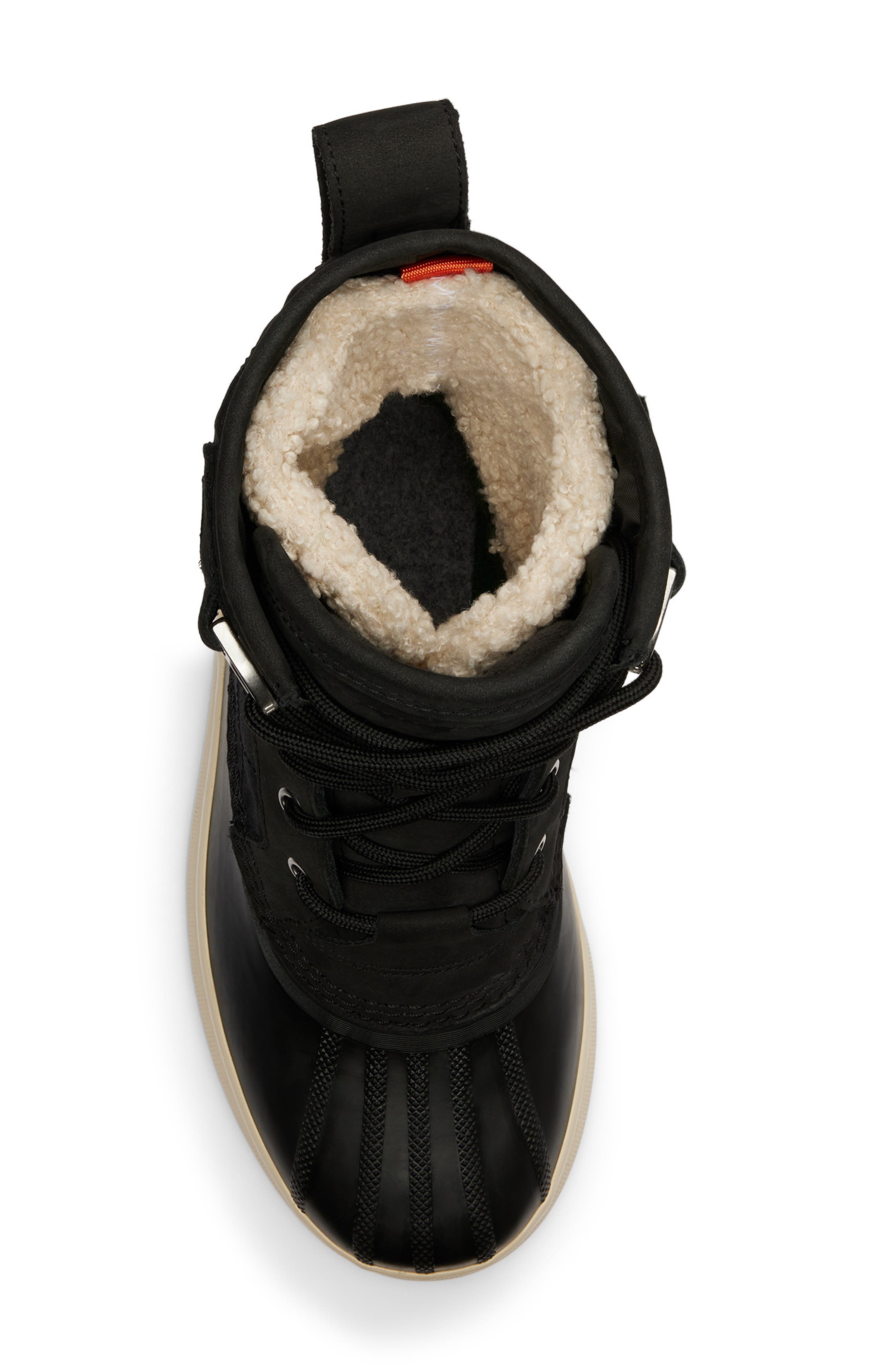 SOREL Caribou Royal Waterproof Boot, Alternate, color, Black/ Chalk