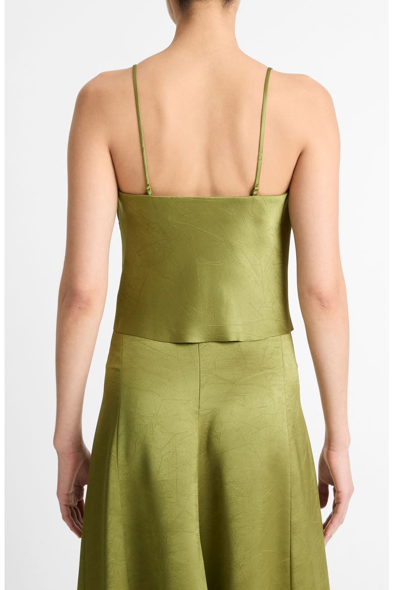 Detachable Strap Crop Satin Top, Alternate, color, HERBARIA