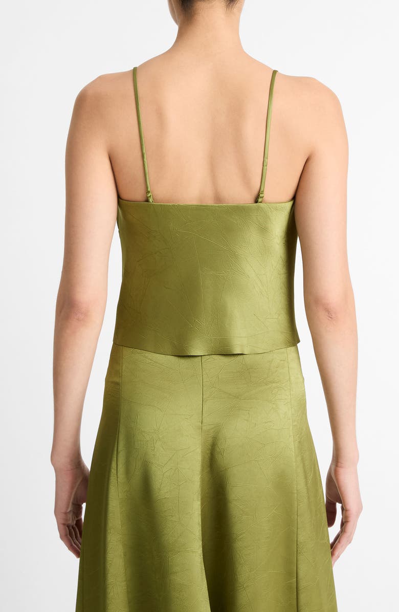 Vince Detachable Strap Crop Satin Top, Alternate, color, Herbaria