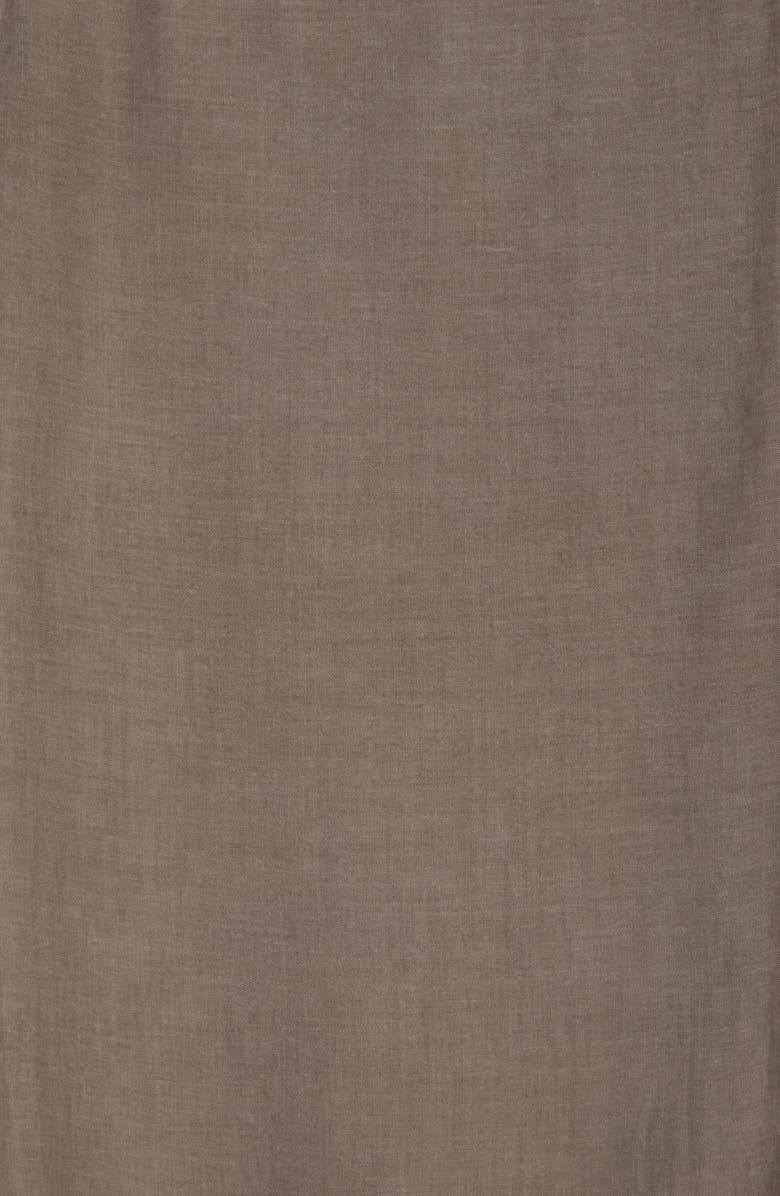 La Fiorentina Lace Embroidery Trim Scarf, Alternate, color, Grey