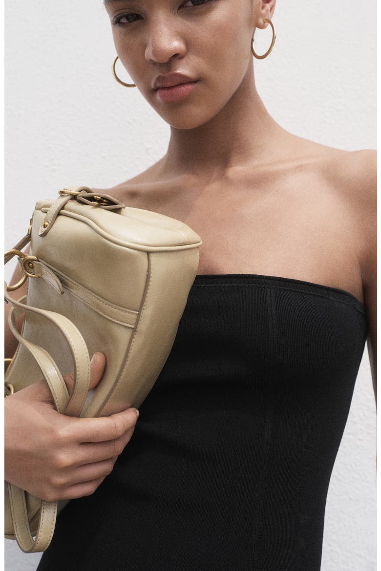 Strapless Rib Top, Alternate, color, BLACK