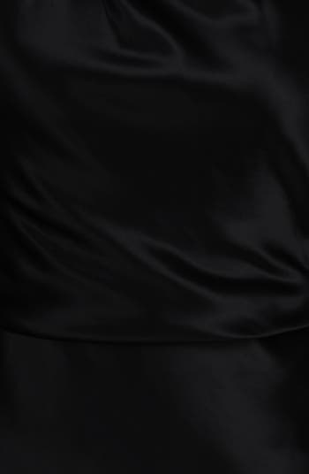 Mariska Open Back Long Sleeve Satin Cocktail Minidress