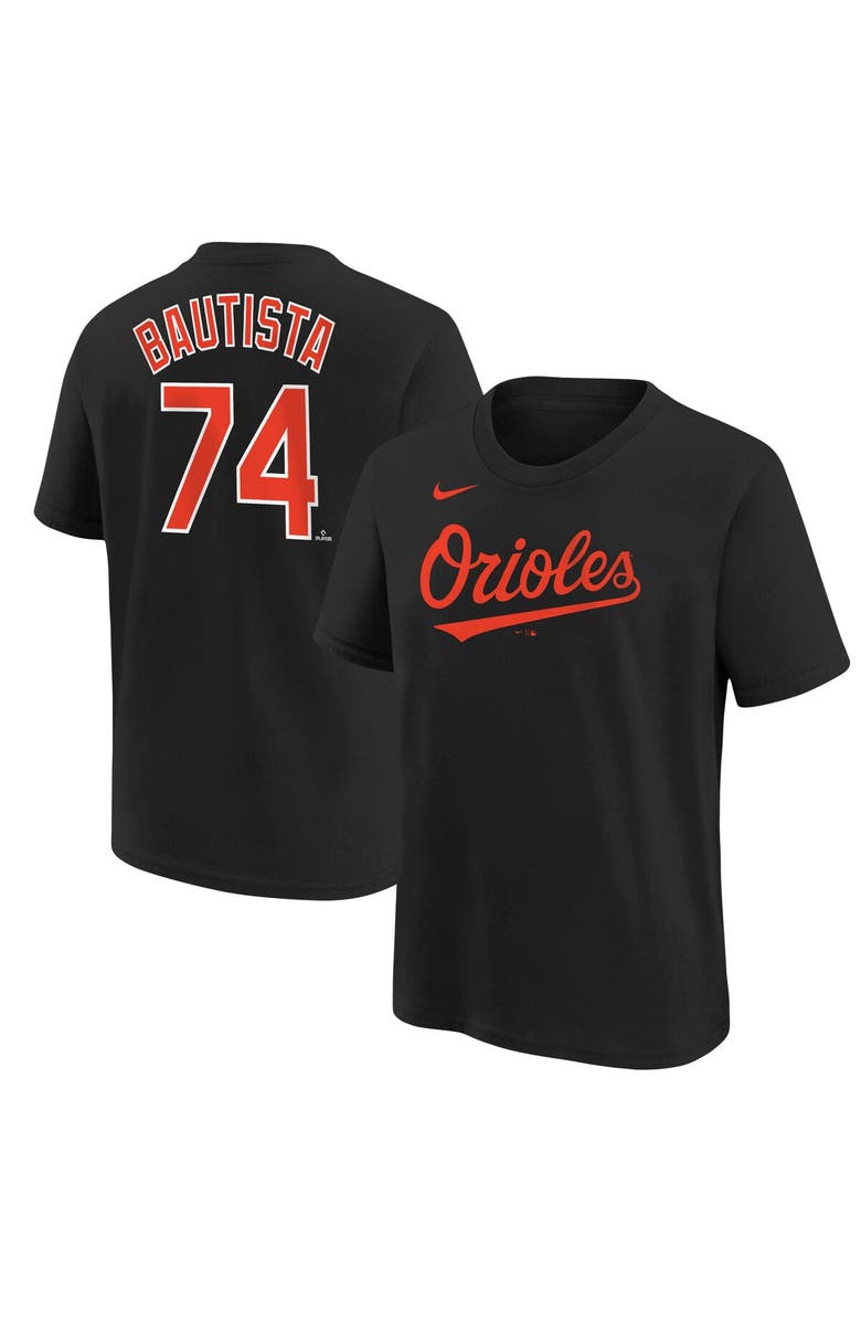 Nike Youth Nike Felix Bautista Black Baltimore Orioles Name & Number T-Shirt, Main, color, 