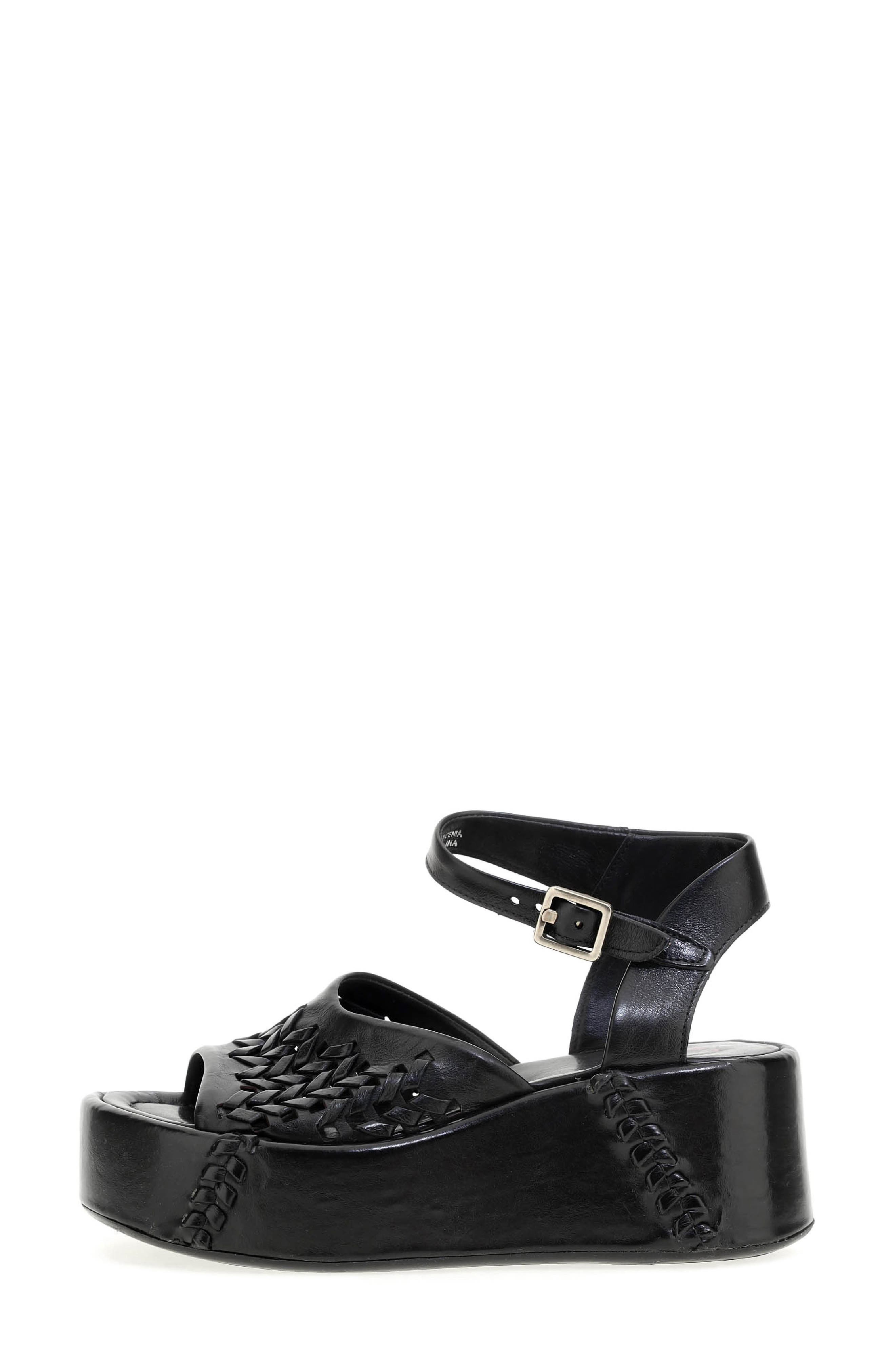 A.S.98 Maddox Ankle Strap Platform Sandal, Alternate, color, Black