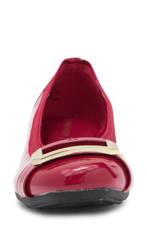 Anne Klein Ursula Ballet Flat In Red Patent