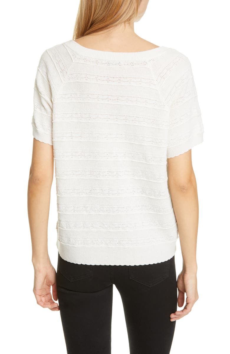 Joie Anoushka Short Sleeve Merino Wool Sweater, Alternate, color,