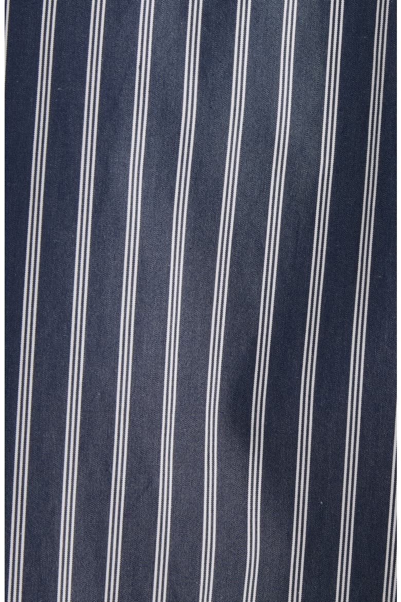 Satero Oversize Stripe Double Sleeve Poplin Button-Up Shirt, Alternate, color, BLUE/ WHITE