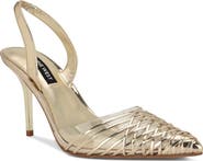 Nine West Pemma Slingback Pointed Cap Toe Pump