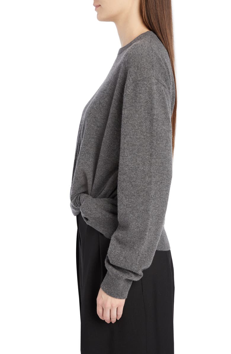 The Row Melino Front Twist Cashmere Sweater, Alternate, color, 
