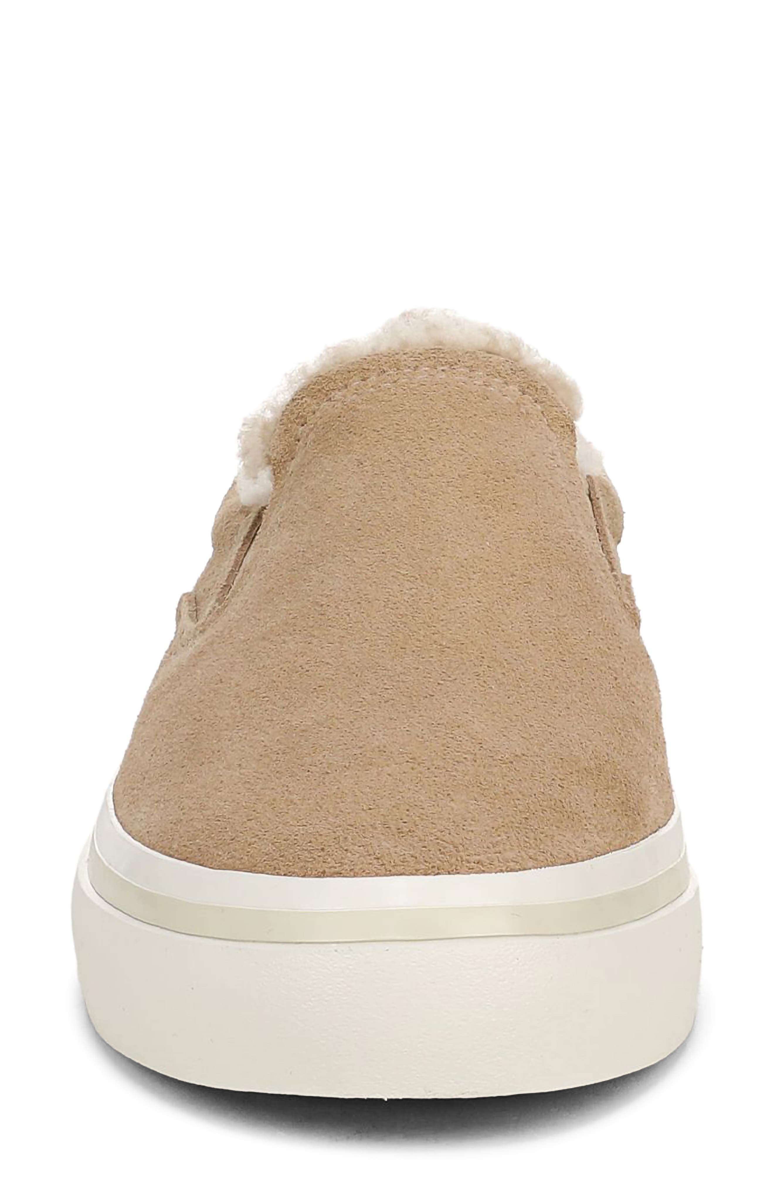 Blair Genuine Shearling Trim Slip-On Sneaker, Alternate, color, TUSCAN SAND LEATHER