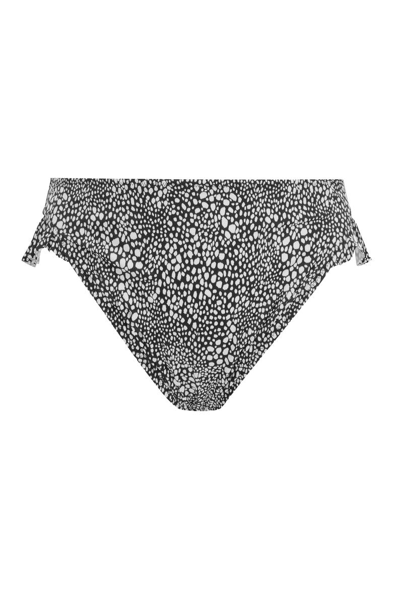 Pebble Clove High Cut Bikini Bottoms, Alternate, color, BLACK