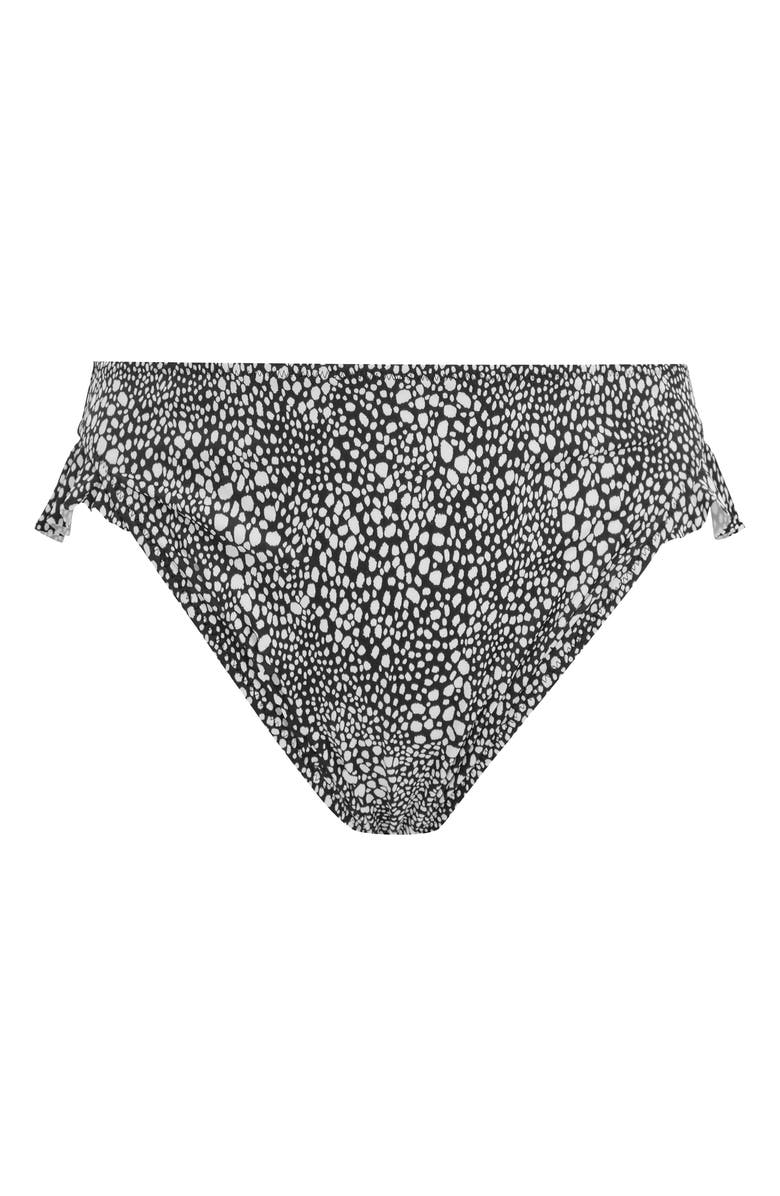 Elomi Pebble Clove High Cut Bikini Bottoms, Alternate, color, Black