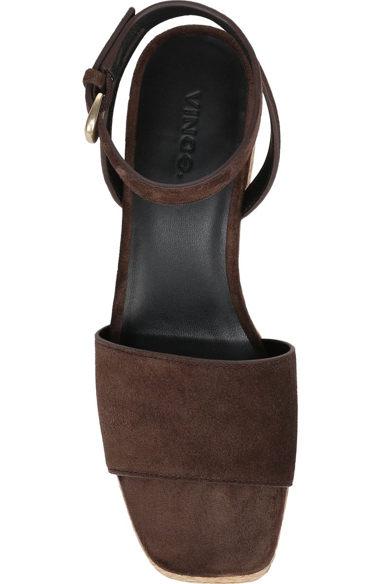 Vince Castella Ankle Strap Platform Sandal, Alternate, color, Cacao Brown
