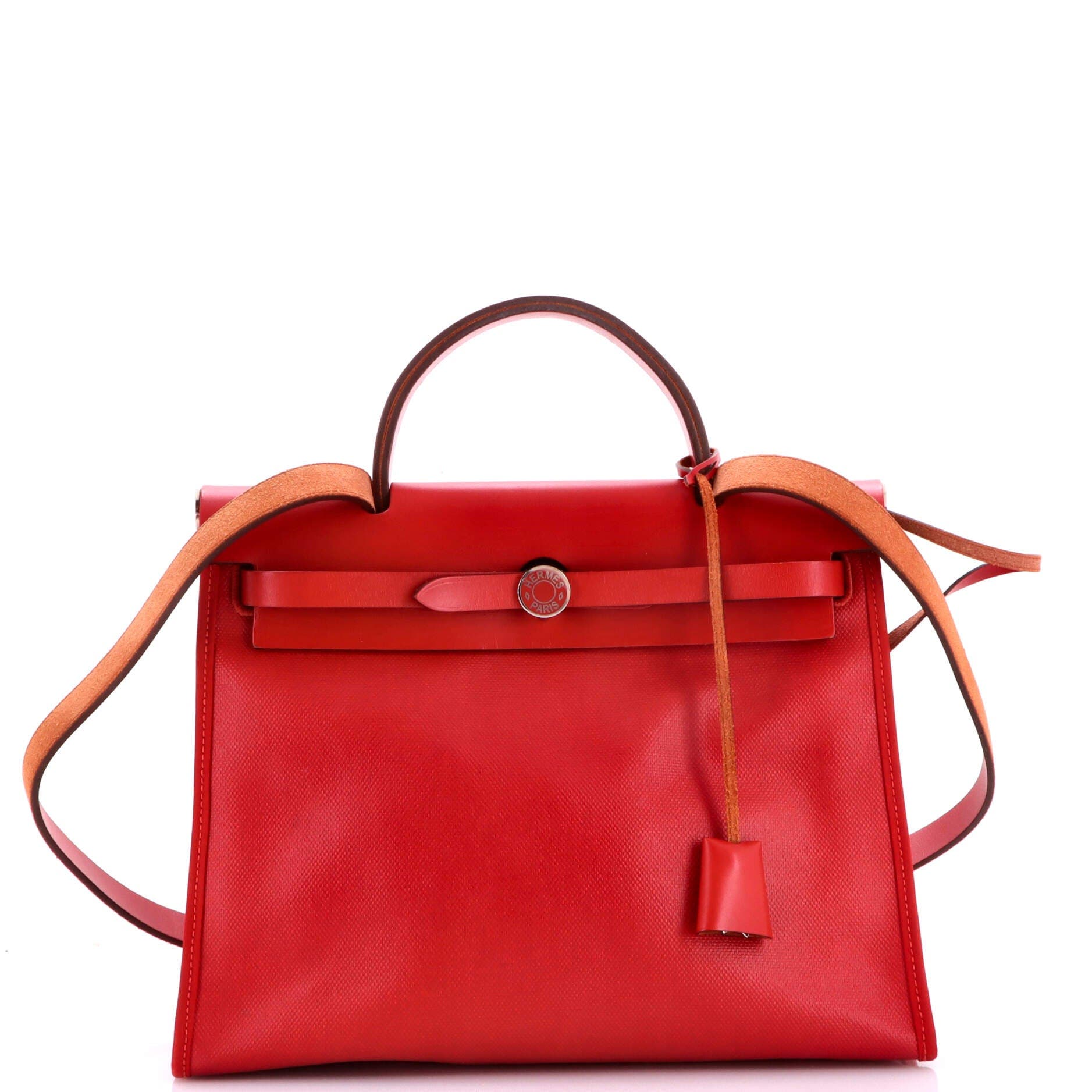 Herbag Zip Berline Vache Canvas and Leather 31, Main, color, Red