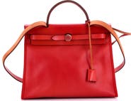 Pre-Owned Hermes Herbag Zip Berline Vache Canvas and Leather 31