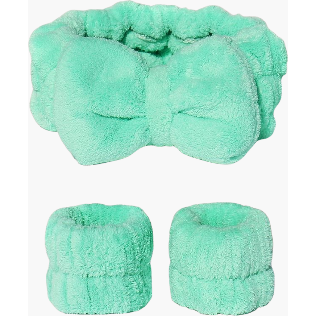 Sleeke Hair Let It Drip Headband And Wristbands In Mint