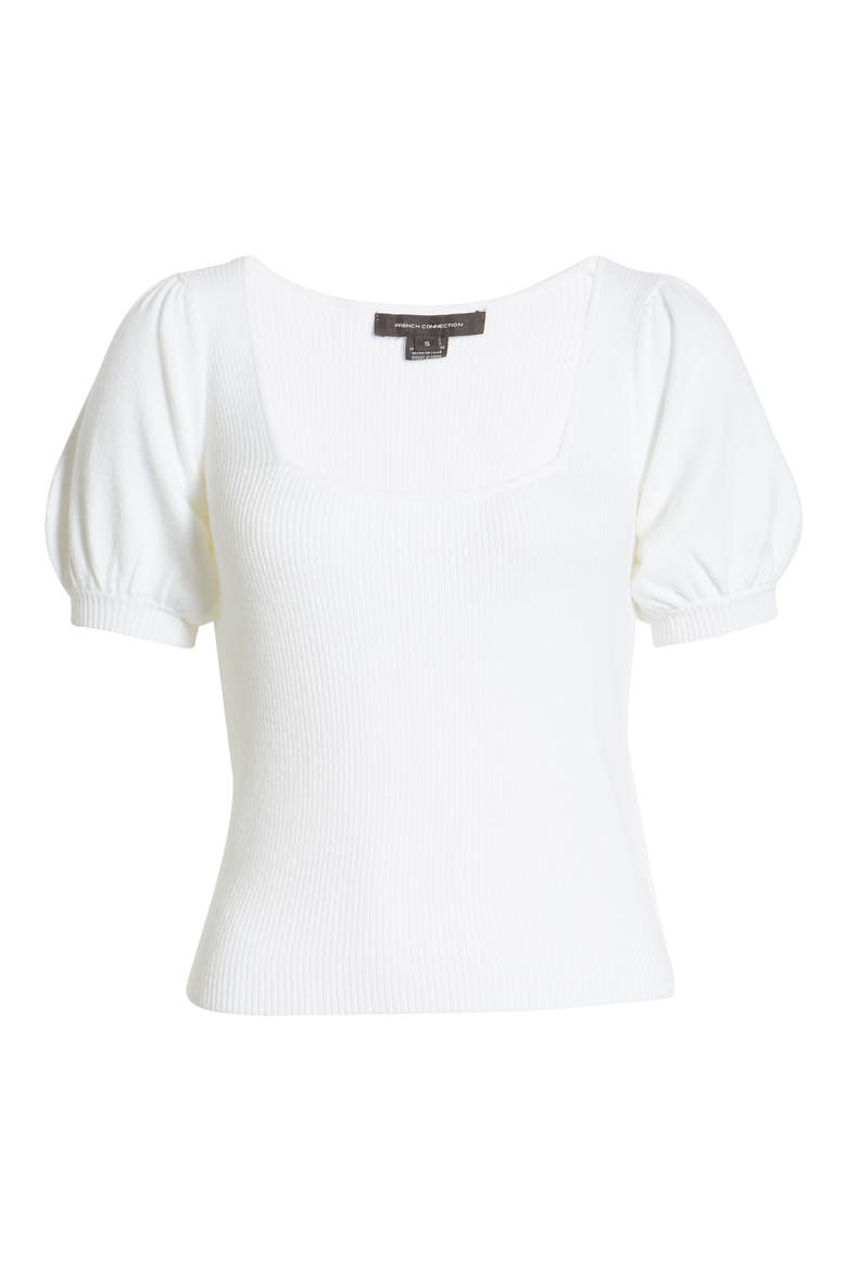 Jaida Ribbed Square Neck Sweater, Alternate, color, WINTER WHITE