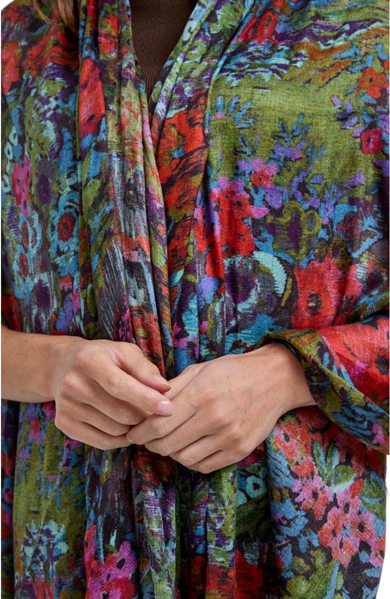 Lily and Lionel London Autumn Floral Printed Scarf, Alternate, color, Multi