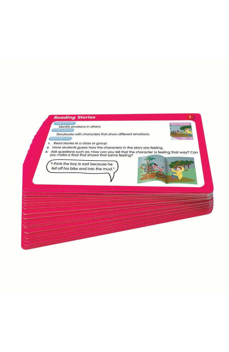 Junior Learning 50 Emotion Activity Cards, Alternate, color, Multicolored