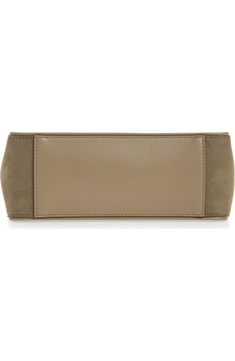 Stella McCartney Perforated Logo Faux Leather Crossbody Tote, Alternate, color, Khaki