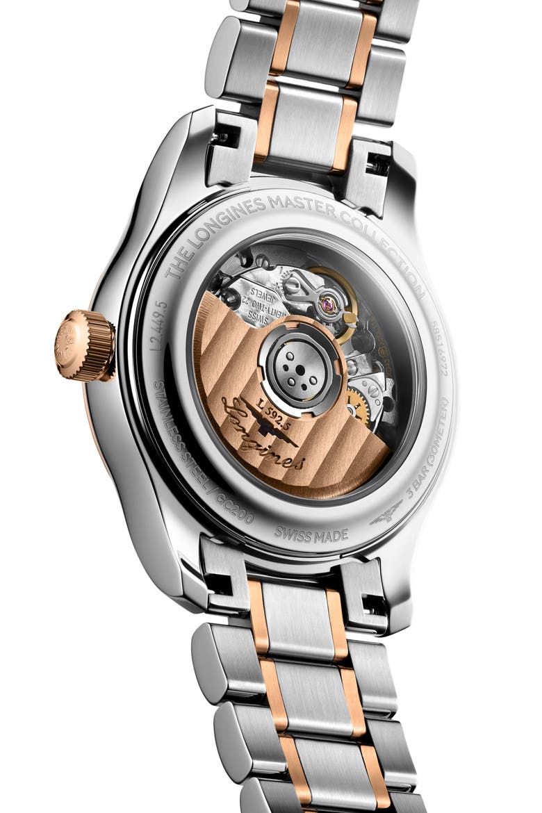 Master Collection Automatic Diamond Bracelet Watch, 30mm, Alternate, color, WHITE MOTHER OF PEARL