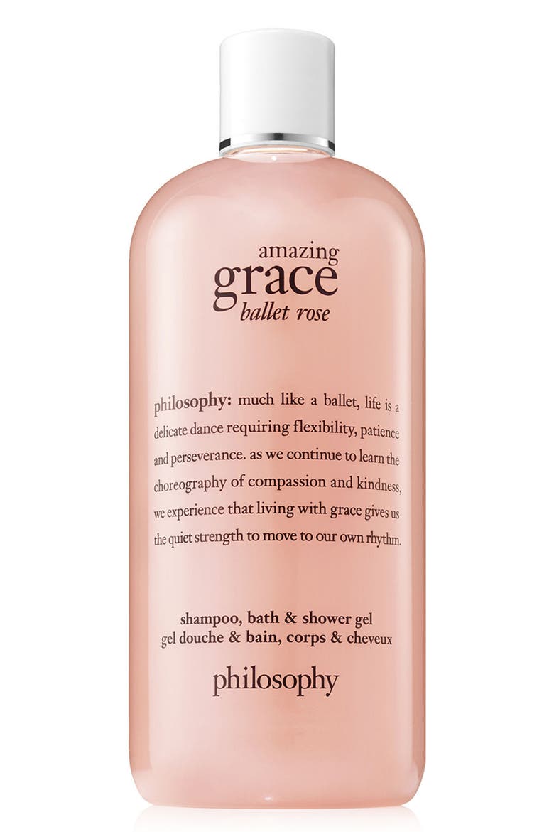 amazing grace ballet rose shampoo, bath & shower gel, Main, color, NO COLOR