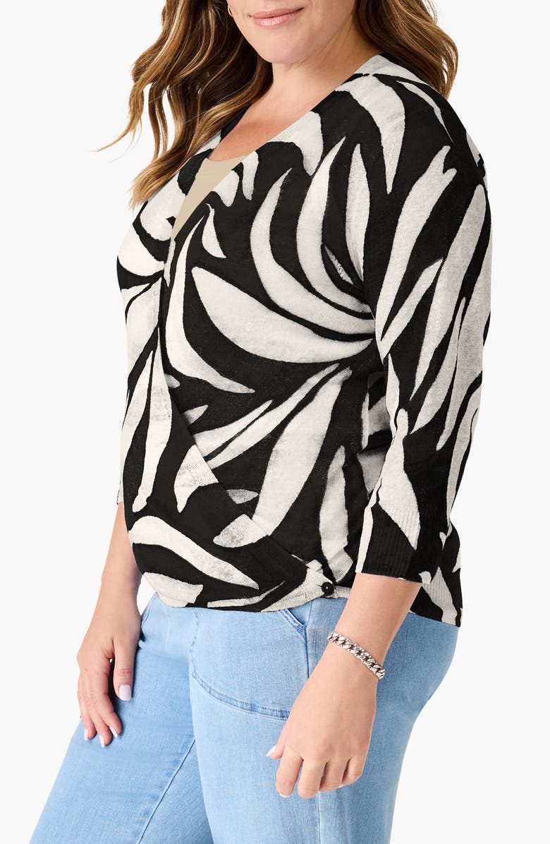 NIC+ZOE Meadow Mix 4-Way Linen Blend Convertible Cardigan, Alternate, color,