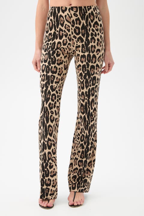 Jacoba Leopard Flare Leg Pant