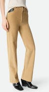 Bottega Veneta Leather Patch Corduroy Pants