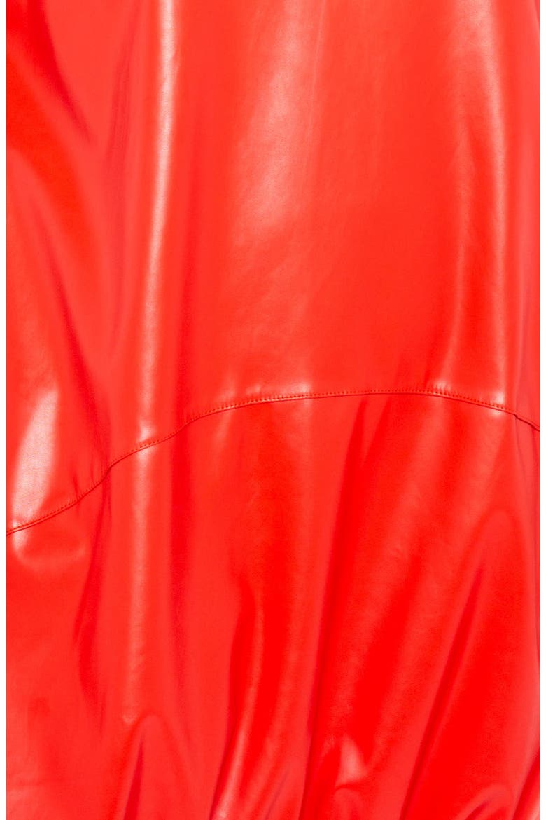 Bubble Faux Leather Minidress, Alternate, color, RED
