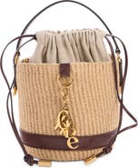 Chloé Charms Woven Straw Basket Bag