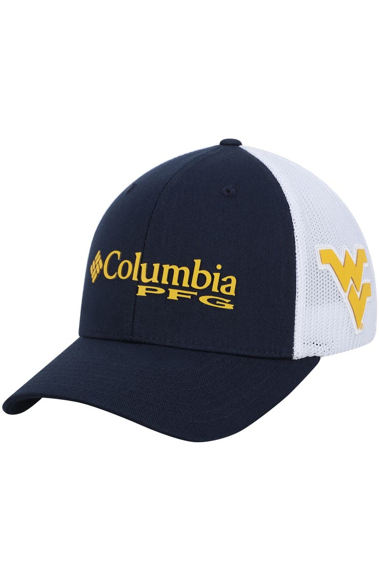 Columbia Men's Columbia Navy West Virginia Mountaineers Collegiate PFG Flex Hat, Main, color, Navy