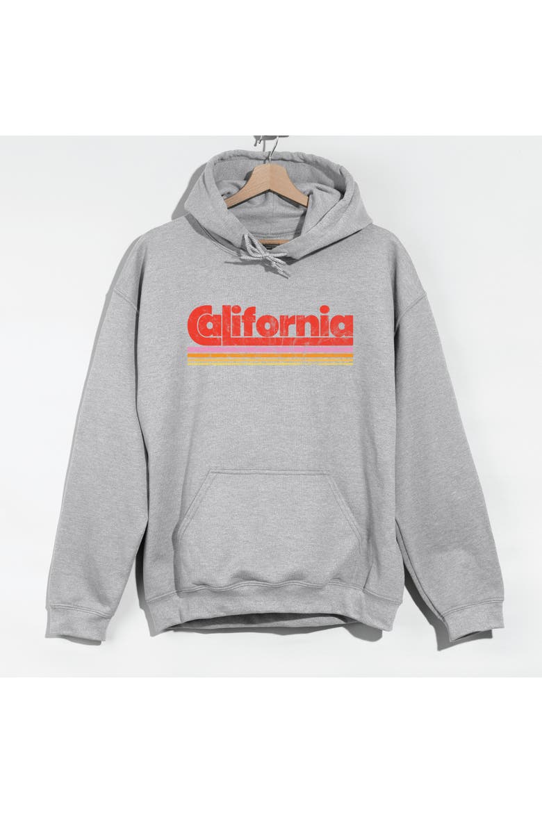 California Retro Stripes Hoodie, Alternate, color, Graphite