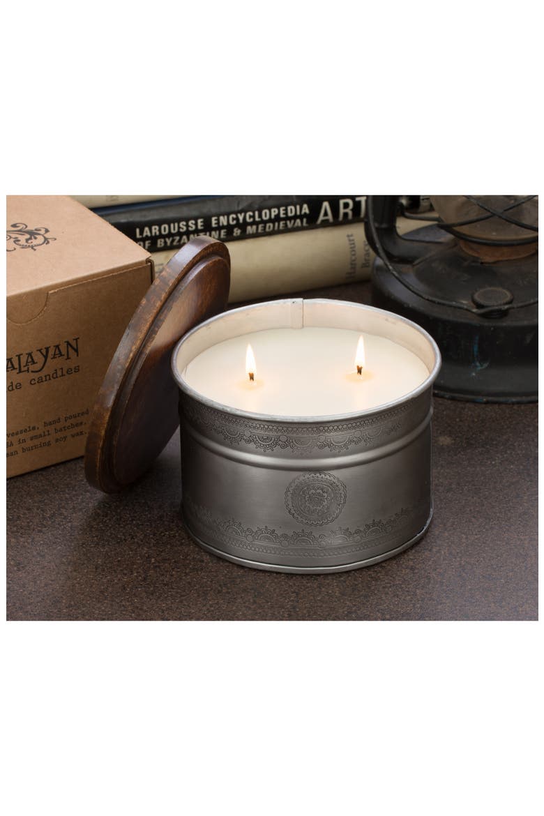 Soy Wax Candle in Etched Iron Pot, Alternate, color, GINGER PATCHOULI