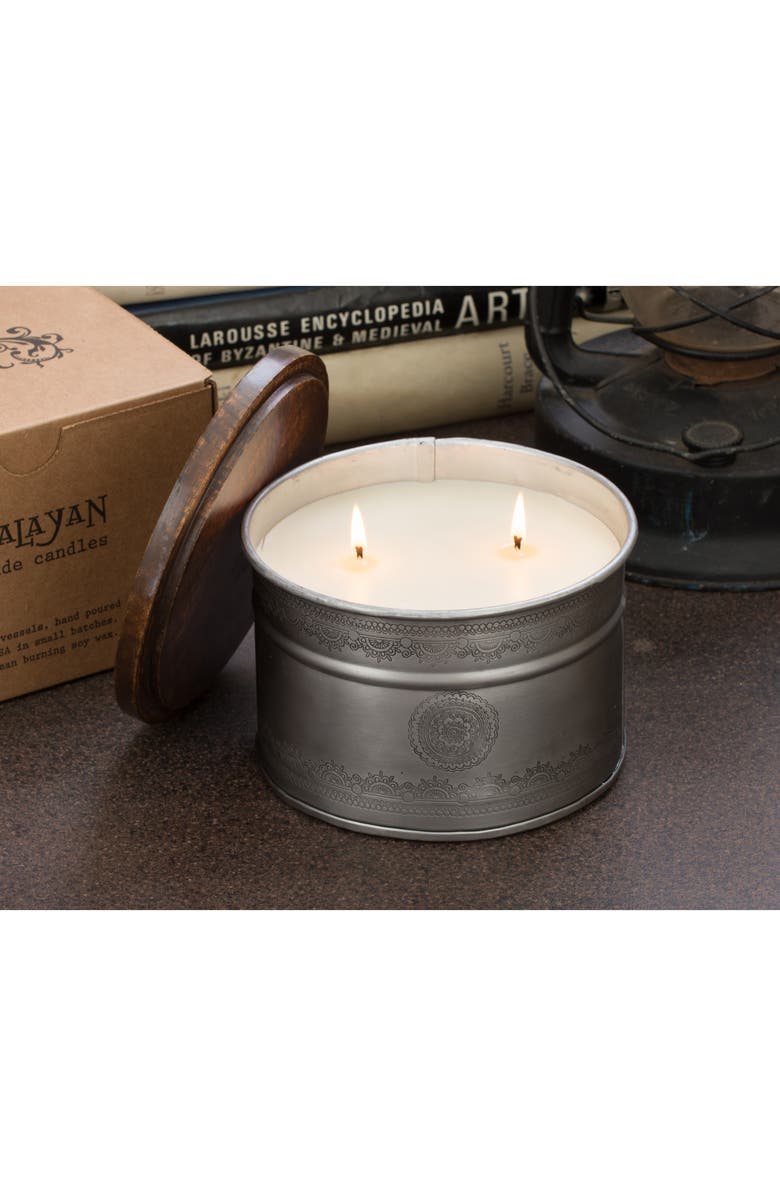Himalayan Trading Post Soy Wax Candle in Etched Iron Pot, Alternate, color,