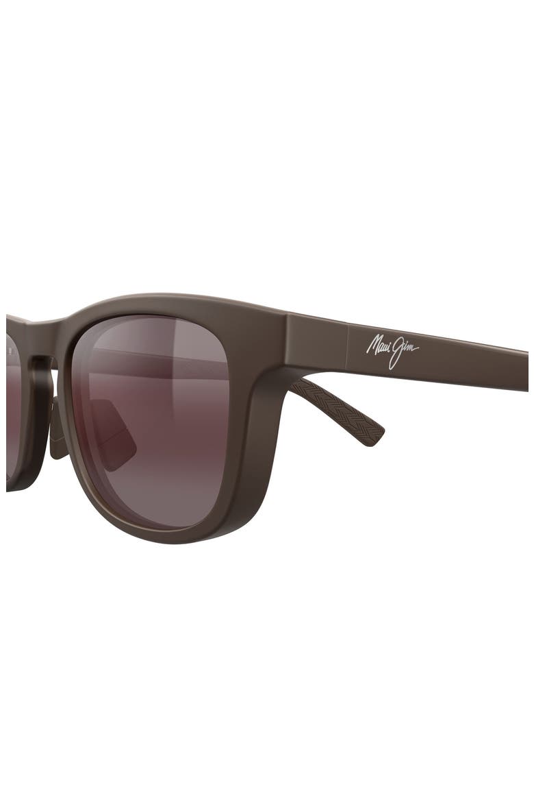 50mm Polarized Gradient Square Sunglasses, Alternate, color, BROWN