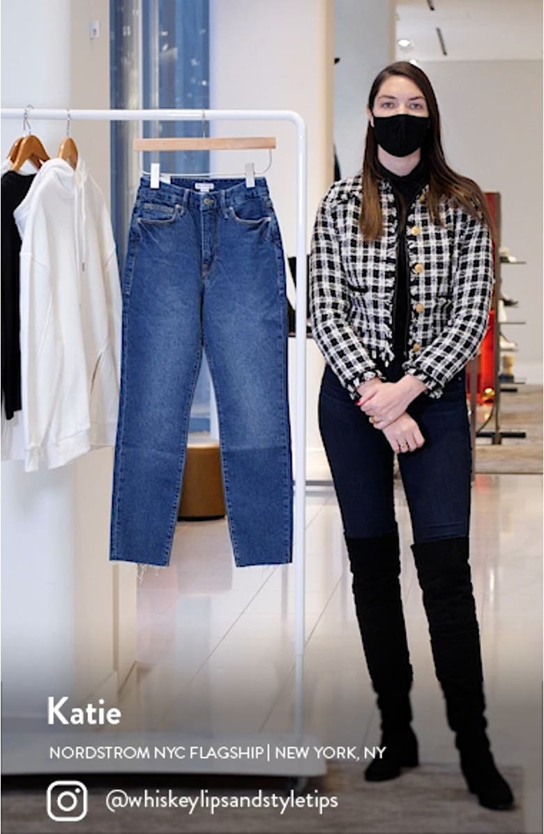 Good Classic Raw Hem High Waist Slim Jeans, sales video thumbnail