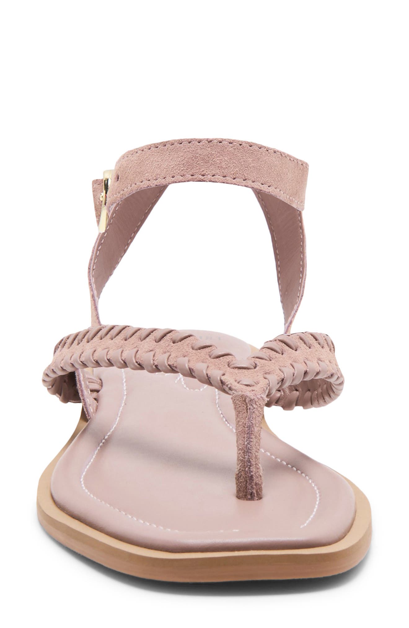 Waverly Whipstitch Ankle Strap Sandal, Alternate, color, PEARL BLUSH SUEDE CO