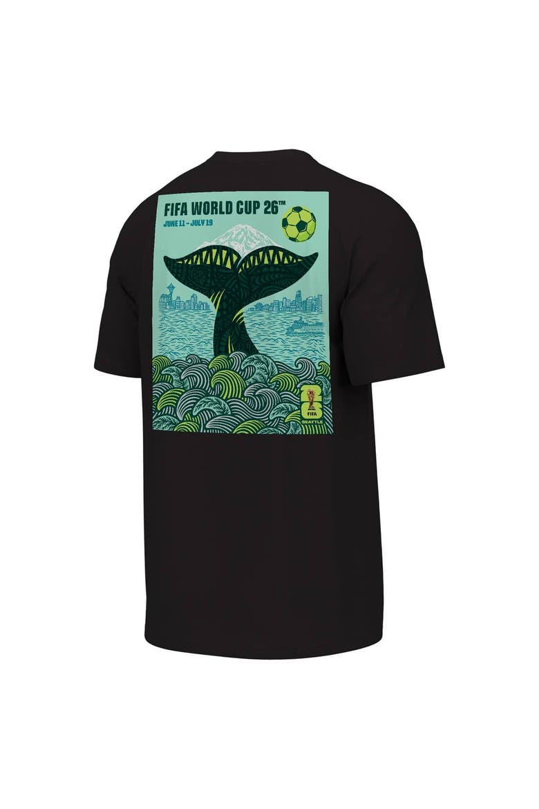 Men's Outerstuff Black 2026 FIFA World Cup Seattle Host City Poster Graphic T-Shirt, Alternate, color, Black