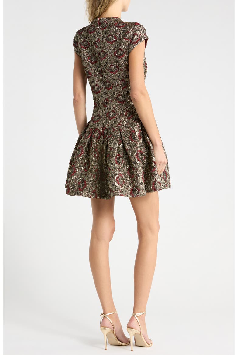 Elowen Cap Sleeve Minidress, Alternate, color, RUBY MULTI