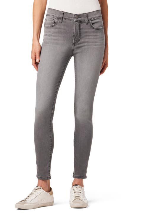 Mid Rise Skinny Leg Ankle Jeans