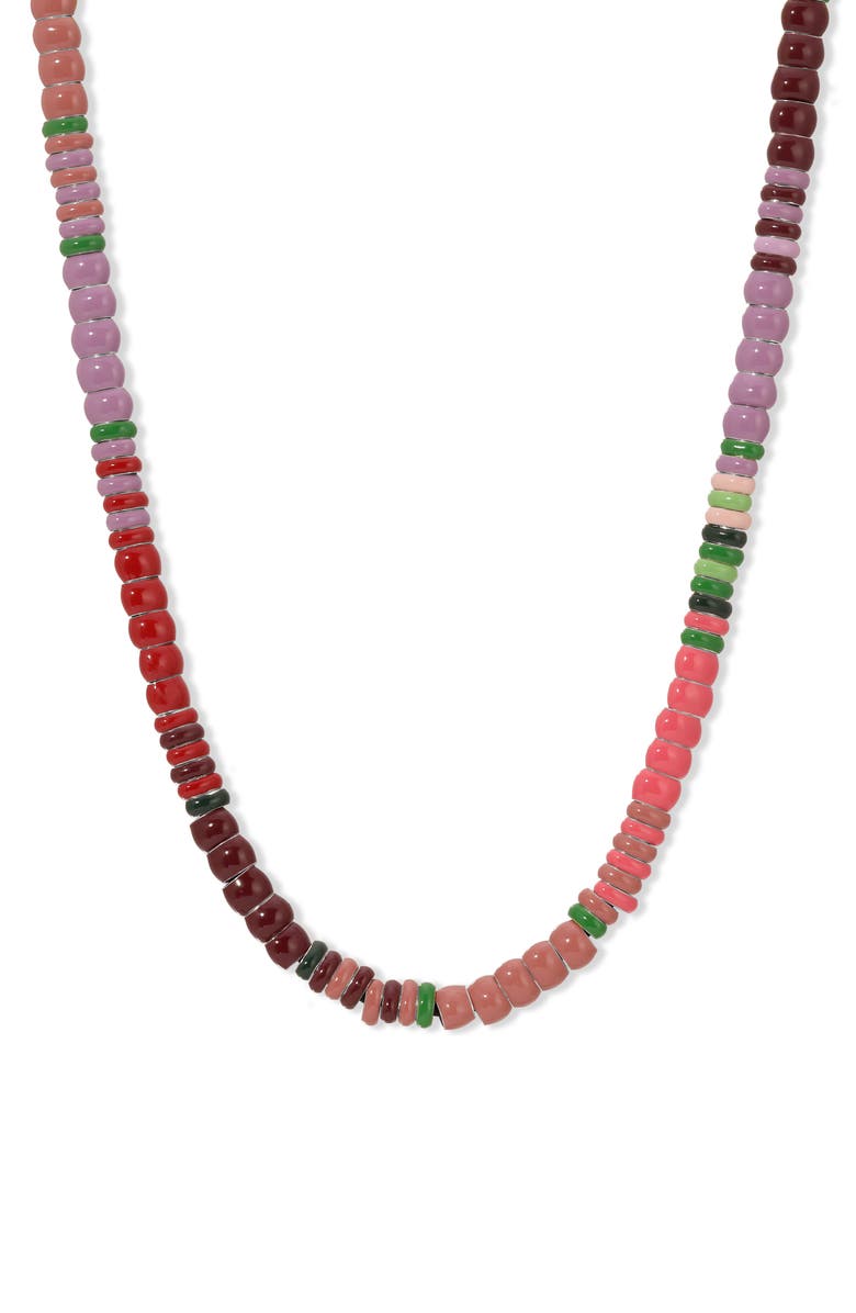 Adina Reyter Bouquet Mini Beaded Necklace, Alternate, color, Purple Multi