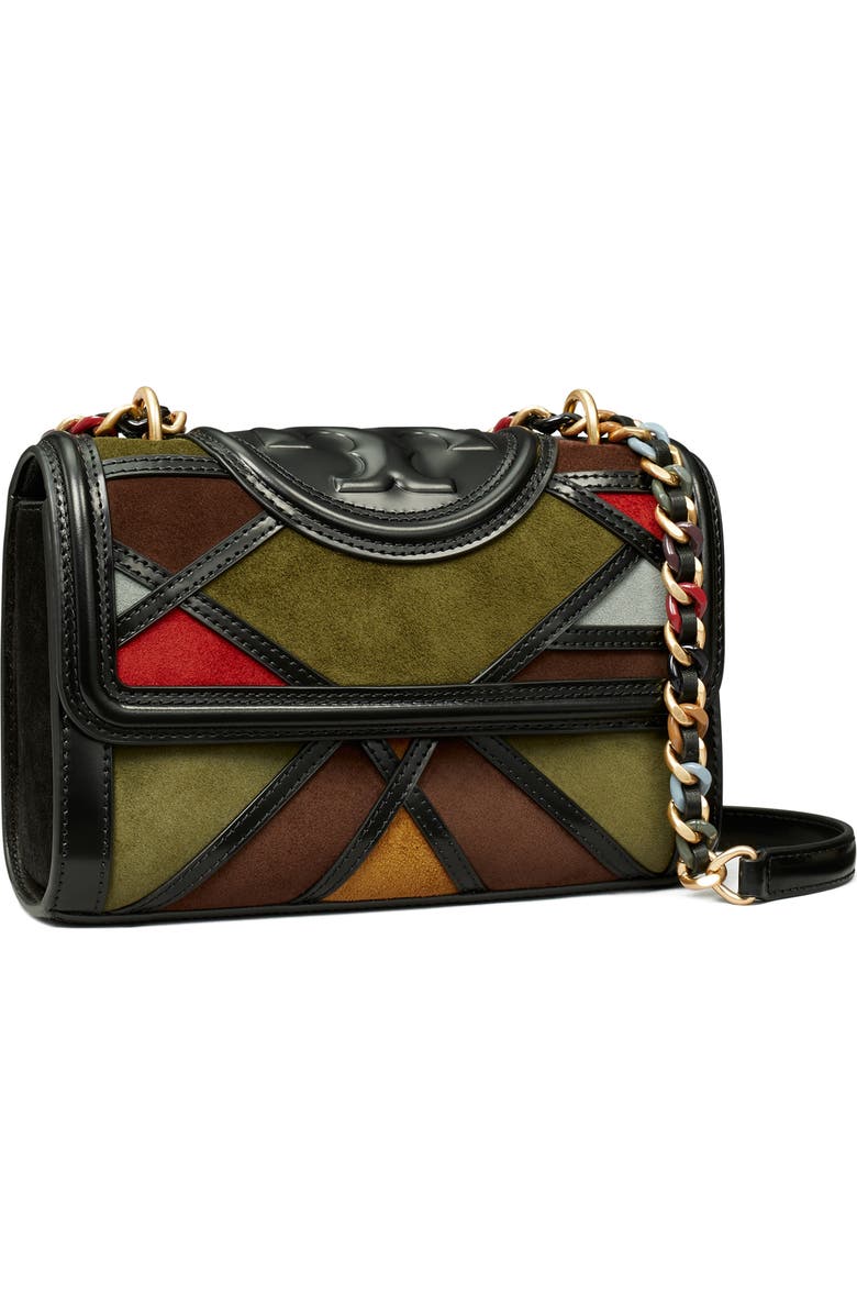 Tory Burch Small Fleming Marquetry Convertible Shoulder Bag, Alternate, color,