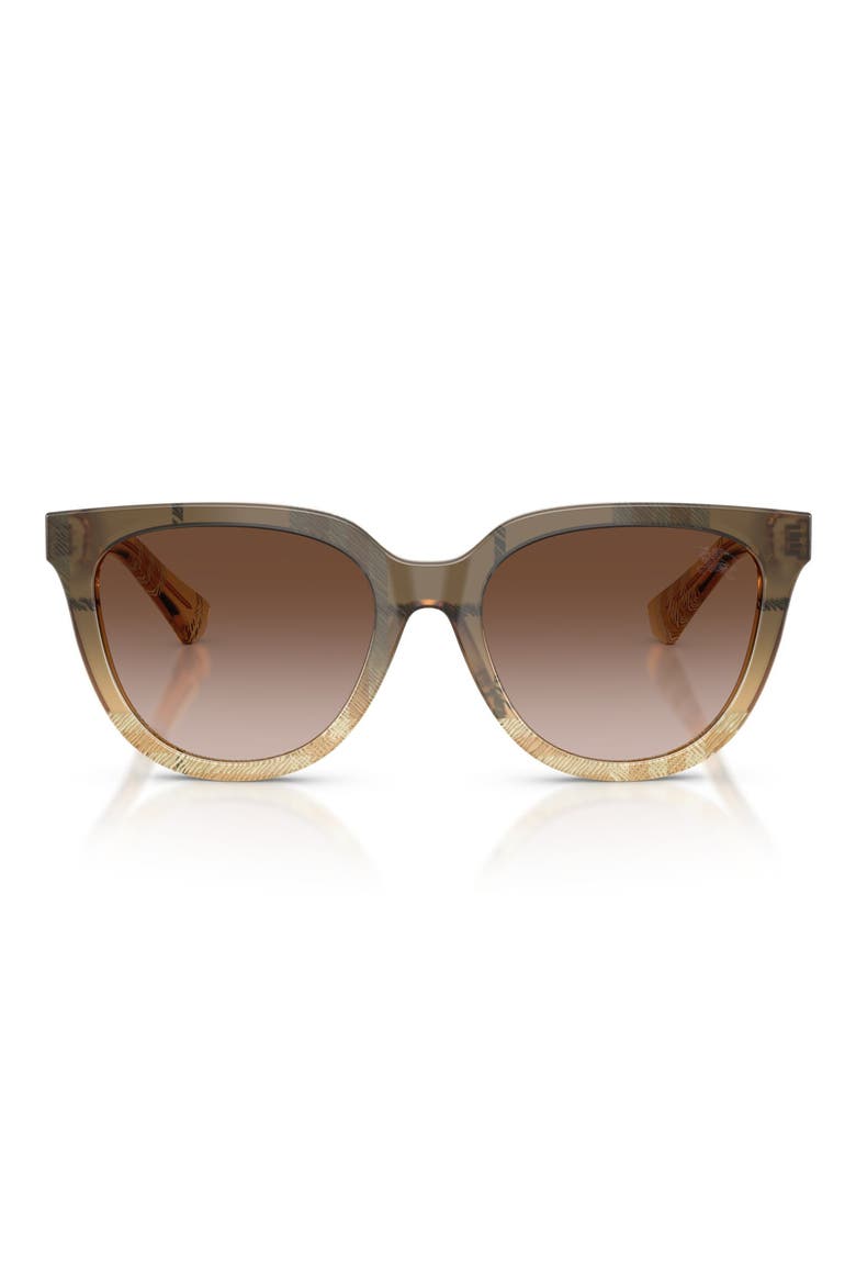 53mm Phantos Sunglasses, Main, color, CHECK GRADIENT BEIGE / BROWN