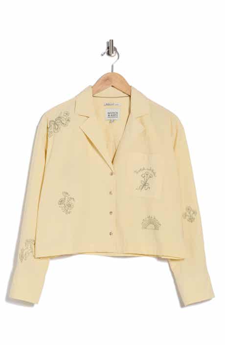 Scotch & Soda Embroidered Cotton Button-Up Shirt